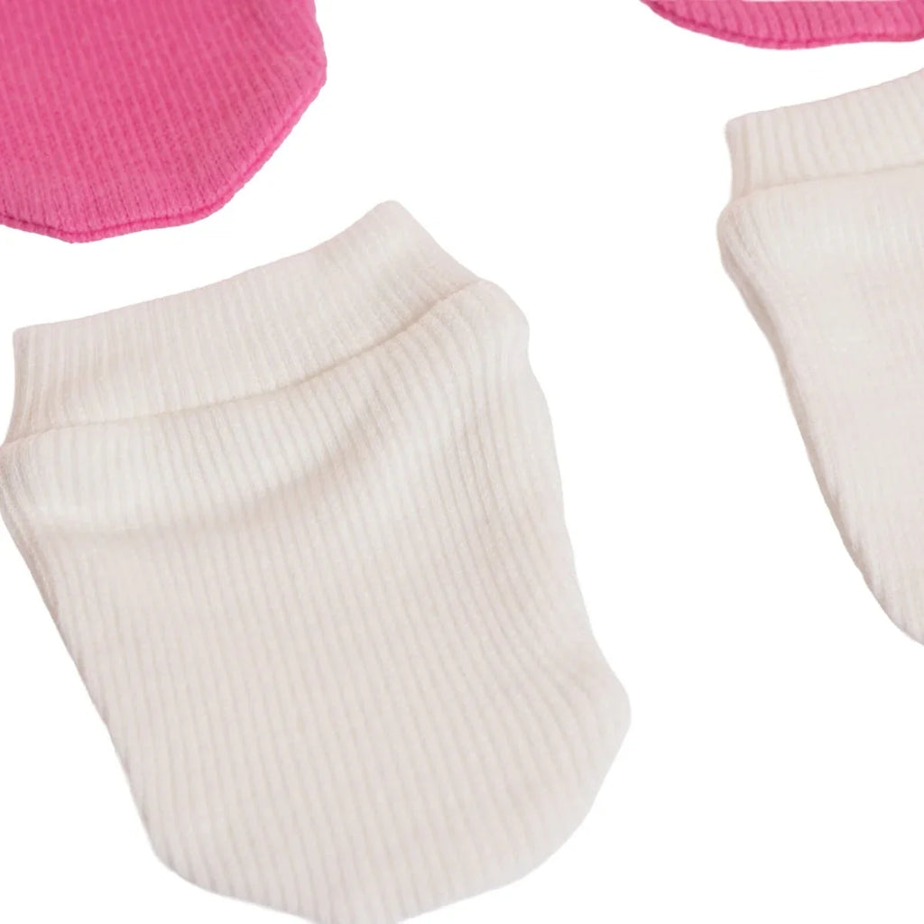 HelloBaby Ribbed Cuff Interlock Baby Scratch Mitts (Newborn)