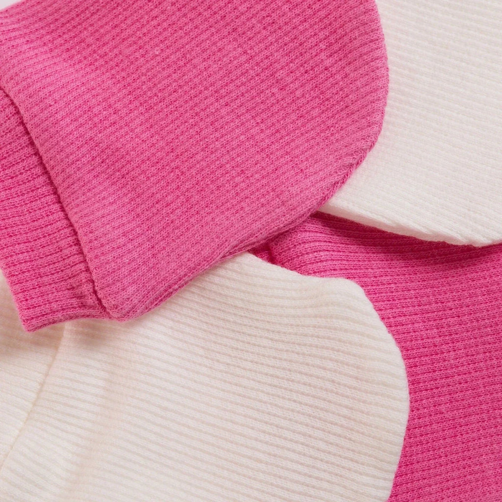 HelloBaby Ribbed Cuff Interlock Baby Scratch Mitts (Newborn)
