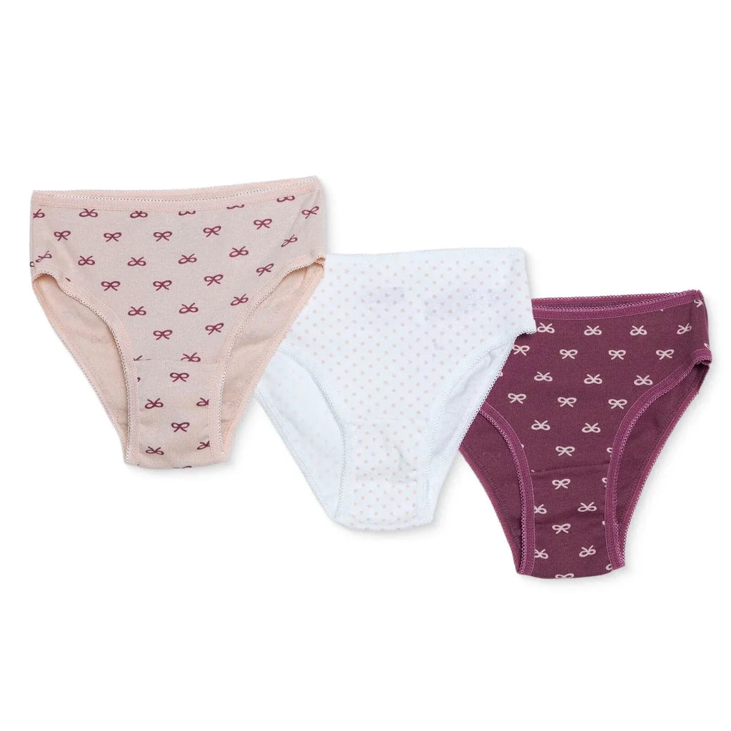 HelloBaby 3 Pack Bow Print Baby Briefs (12 Months to 4-5 Years)