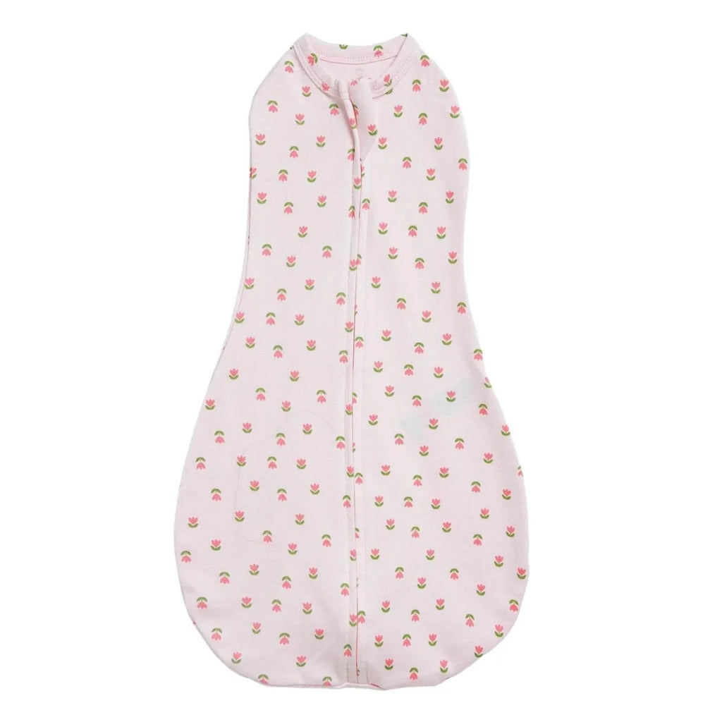 HelloBaby Floral Print Zip-Up Baby Swaddle (Newborn)