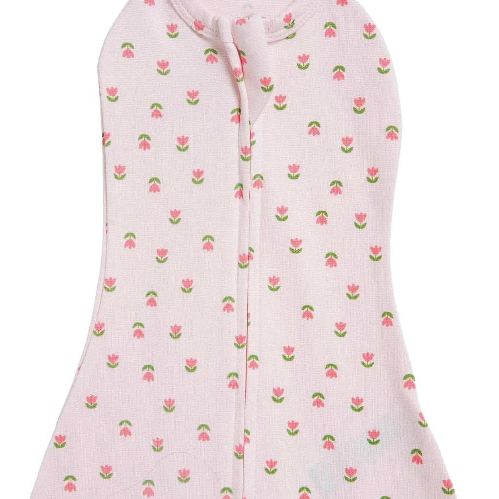 HelloBaby Floral Print Zip-Up Baby Swaddle (Newborn)