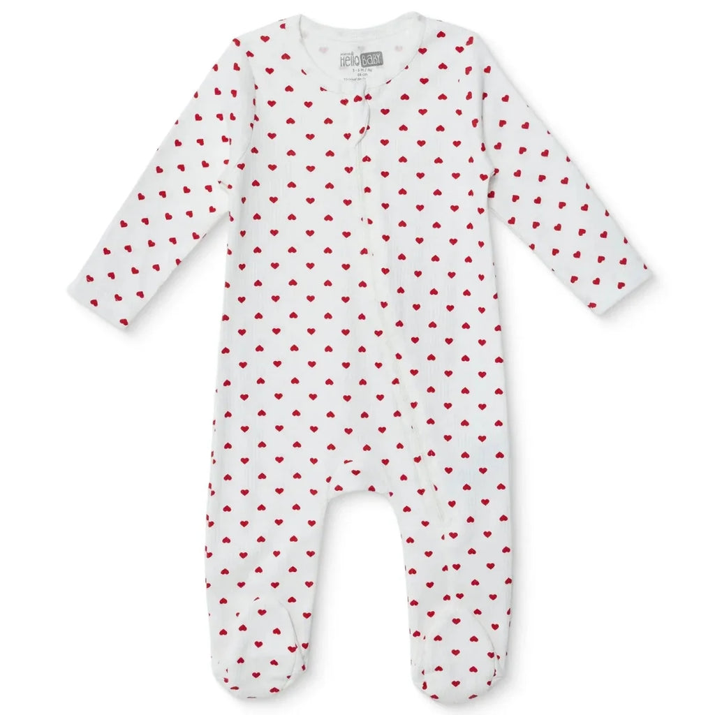 HelloBaby Polka Dot Long Sleeve Baby Sleepsuit with Feet (Newborn to 6-9 Months)