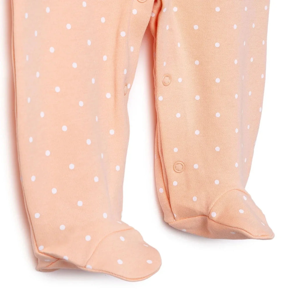 HelloBaby Polka Dot Long Sleeve Baby Sleepsuit with Feet (Newborn to 6-9 Months)