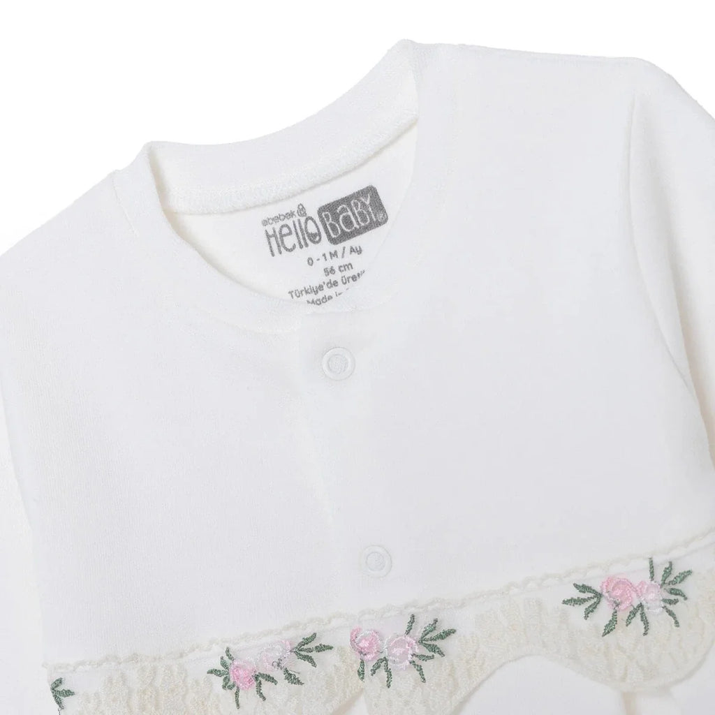 HelloBaby Floral Print Long Sleeve Footed Baby Sleepsuit (Newborn to 6-9 Months)