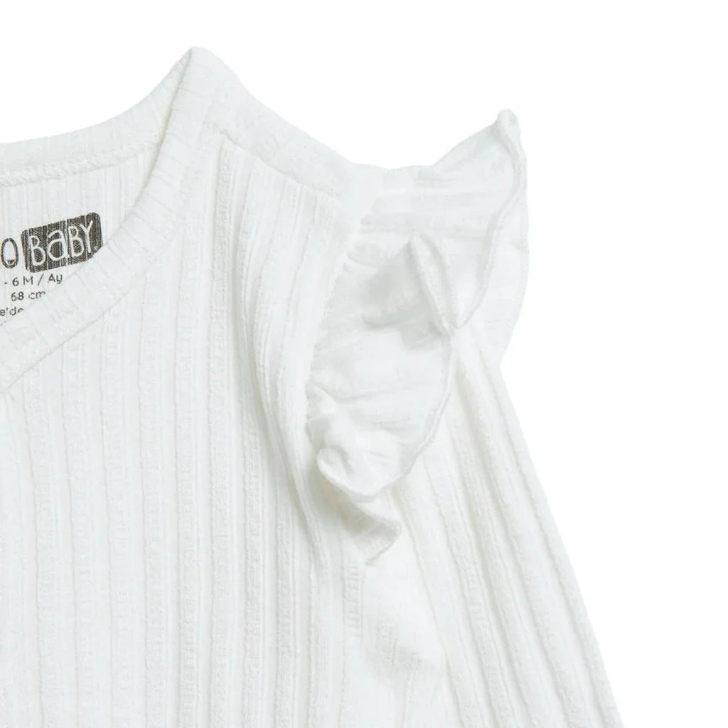 HelloBaby Long Sleeve Ribbed Footed Baby Sleepsuit (Newborn to 6-9 Months)