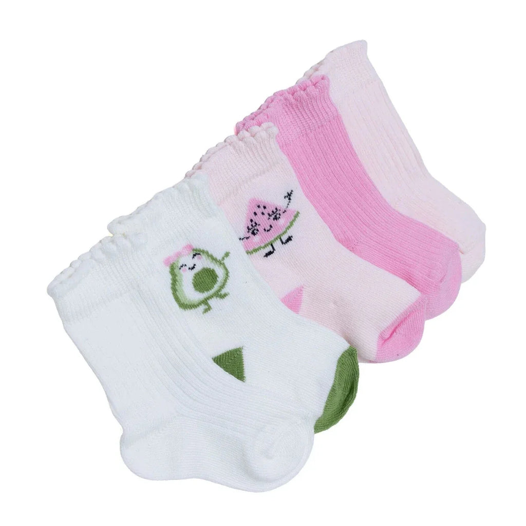 HelloBaby Fruit Print 5 Pack Ankle Baby Socks (Newborn to 4-5 Years)