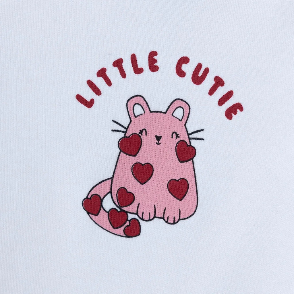HelloBaby "Little Cutie" Slogan Baby Bodysuit, Hat & Bottoms Set (Newborn to 6-9 Months)