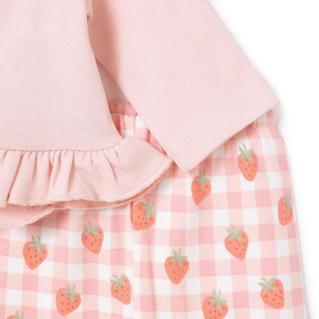 HelloBaby Strawberry Print Baby Hat, Vest & Bottoms Set (Newborn to 3-6 Months)