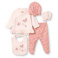 HelloBaby 5 Piece Butterfly Print Baby Hospital Bag Set (Newborn)