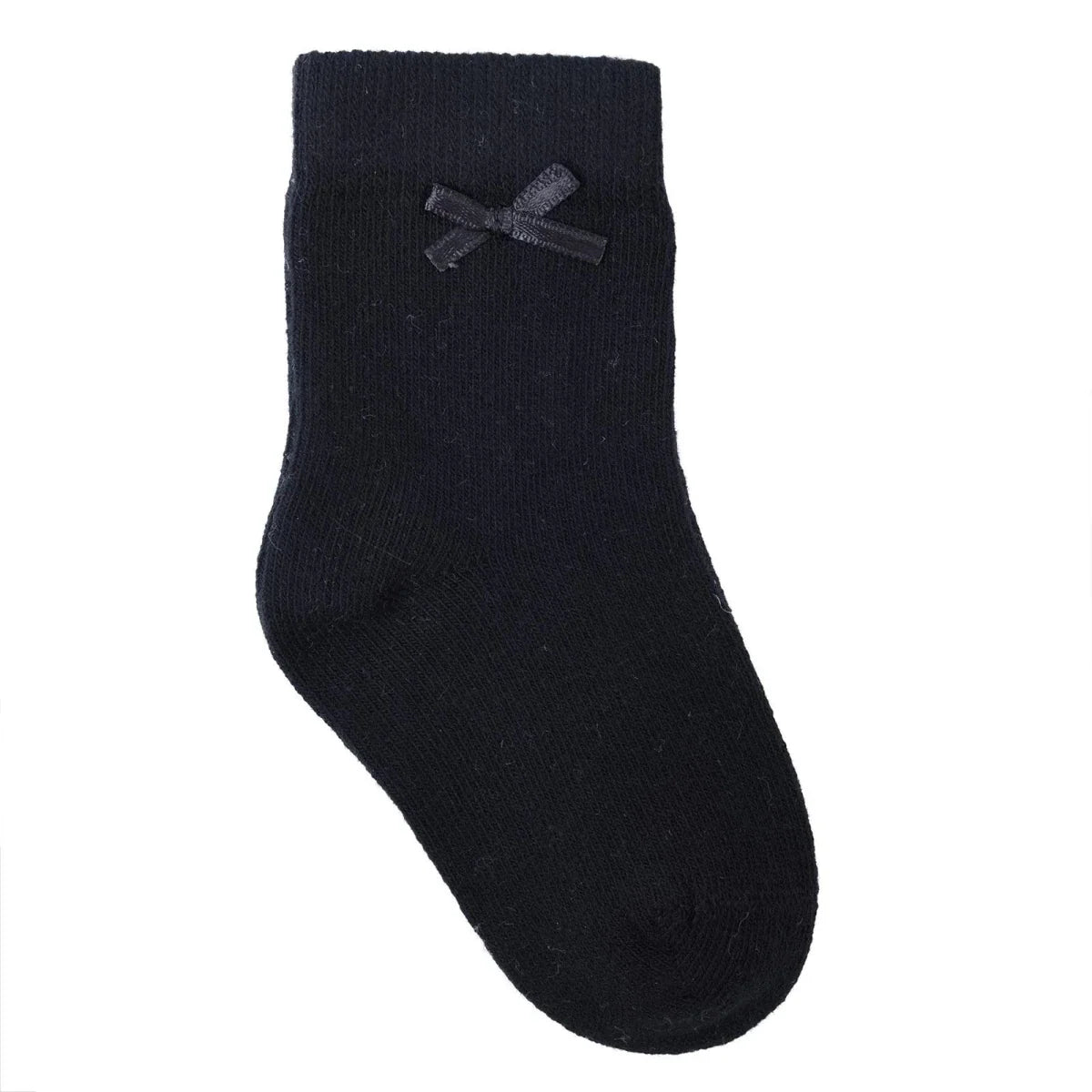 HelloBaby 3 Pack Bow Print Ankle Baby Socks (Newborn to 2-3 Years) - Black