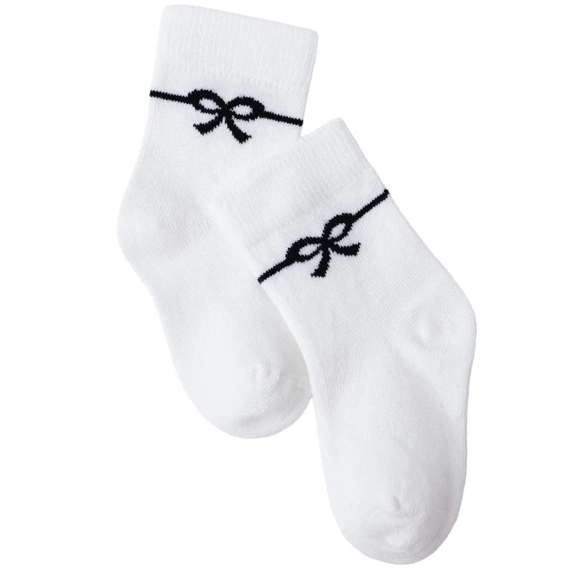 HelloBaby 3 Pack Bow Print Ankle Baby Socks (Newborn to 2-3 Years) - Black
