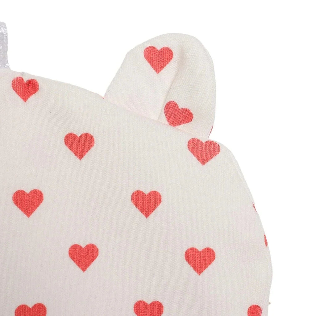 HelloBaby Heart Print Interlock Baby Hat (Newborn)