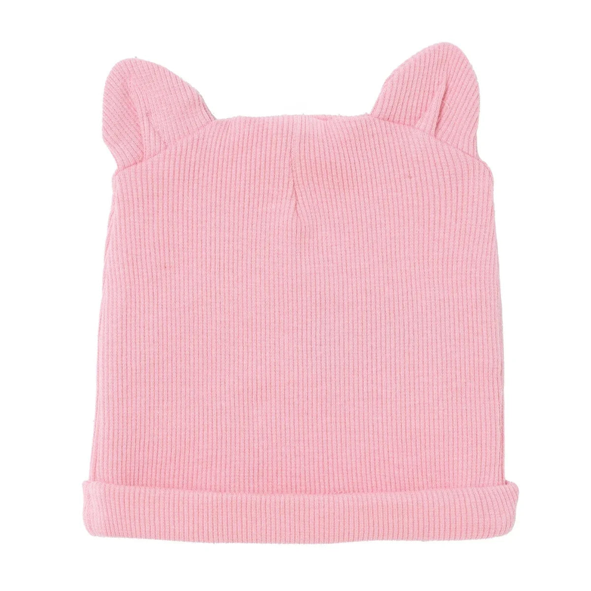 HelloBaby Slogan Print Ribbed Baby Hat (Newborn) - Pink