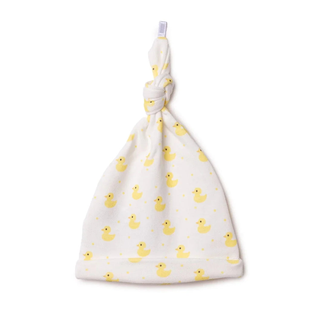 HelloBaby Heart Print Interlock Baby Hat (Newborn)