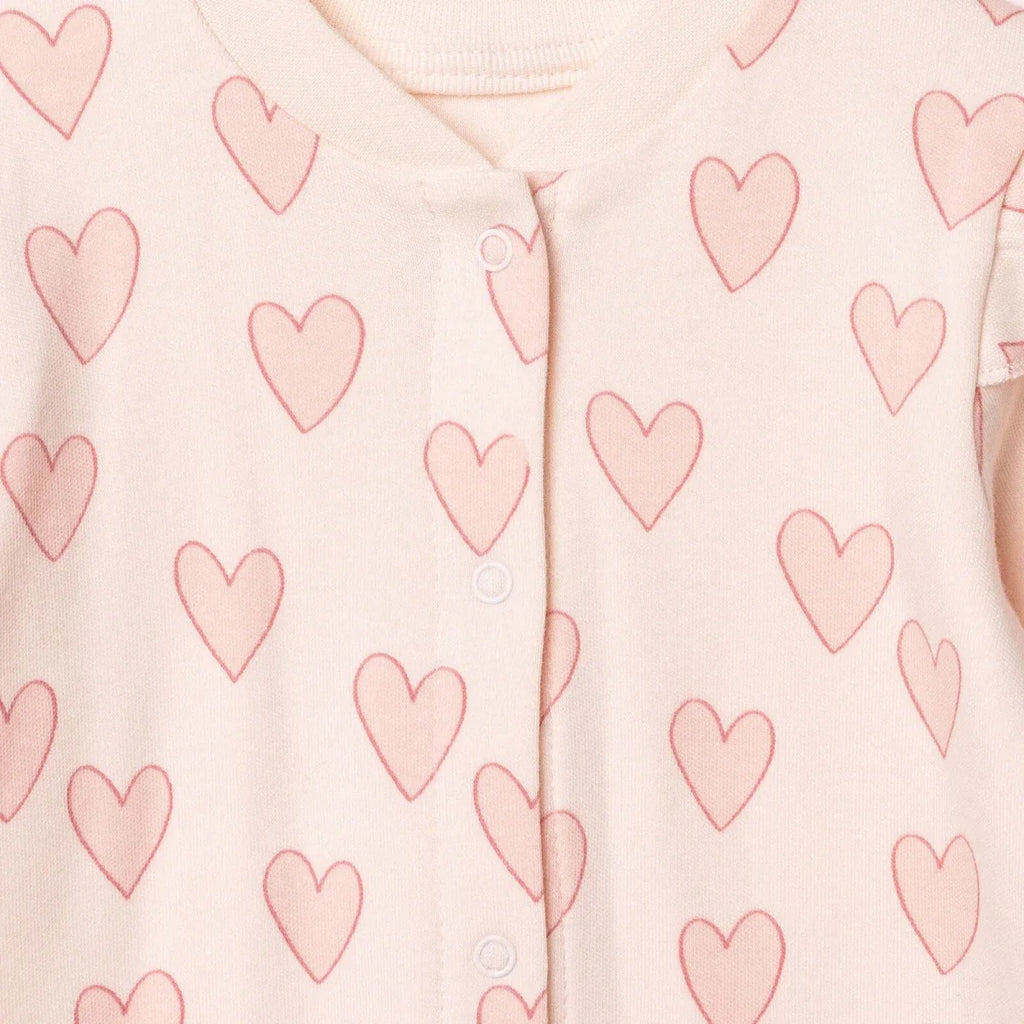 HelloBaby Heart Print Footless Baby Sleepsuit (Newborn to 6-9 Months)