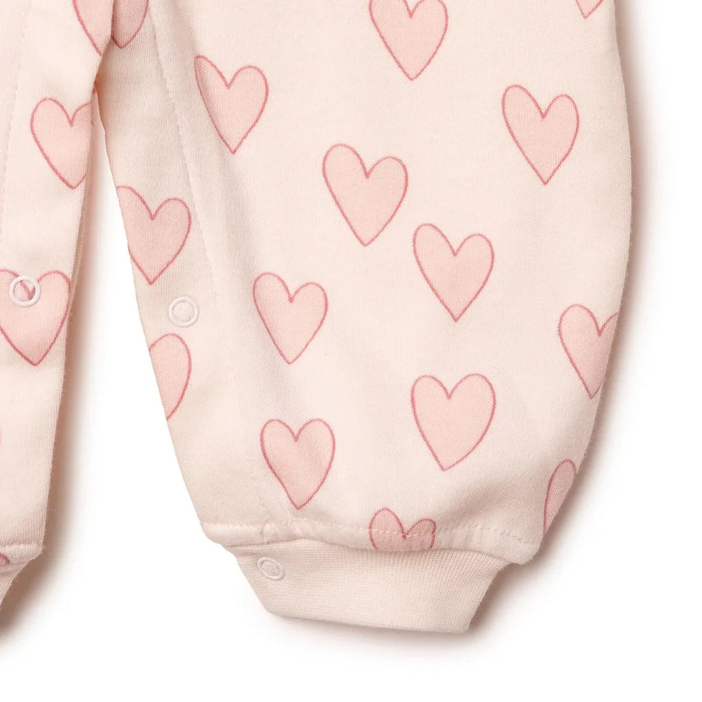 HelloBaby Heart Print Footless Baby Sleepsuit (Newborn to 6-9 Months)
