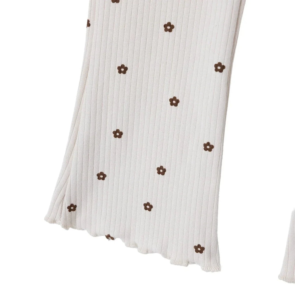 HelloBaby Floral Print Lightweight Ribbed Baby Leggings (3-6 Months to 4-5 Years)