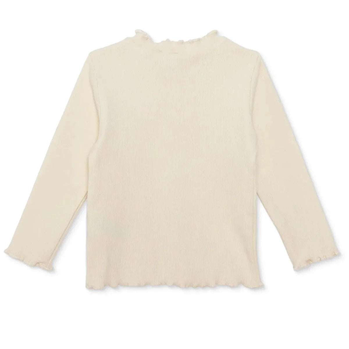HelloBaby Frill Neck Embroidered Long Sleeve Baby T-Shirt (3-6 Months to 2-3 Years) - Ecru