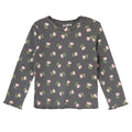 HelloBaby Frill Neck Floral Print Long Sleeve Baby T-Shirt (3-6 Months to 2-3 Years) - Grey Printed