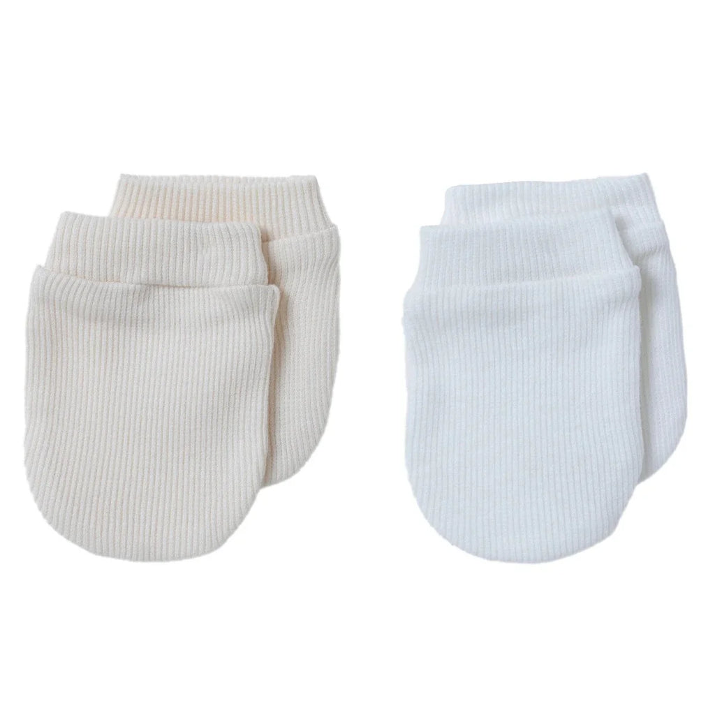 HelloBaby Ribbed Baby Scratch Mitts (Newborn)
