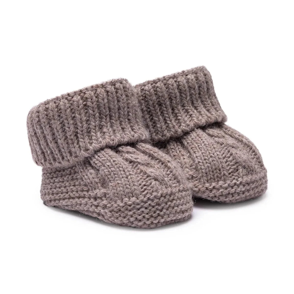 HelloBaby Knitted Baby Booties (One Size) - Brown
