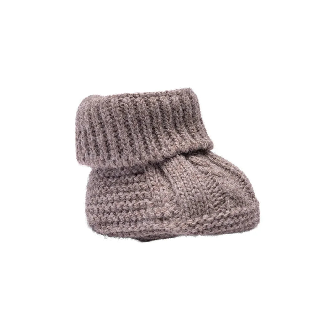HelloBaby Knitted Baby Booties (One Size) - Brown