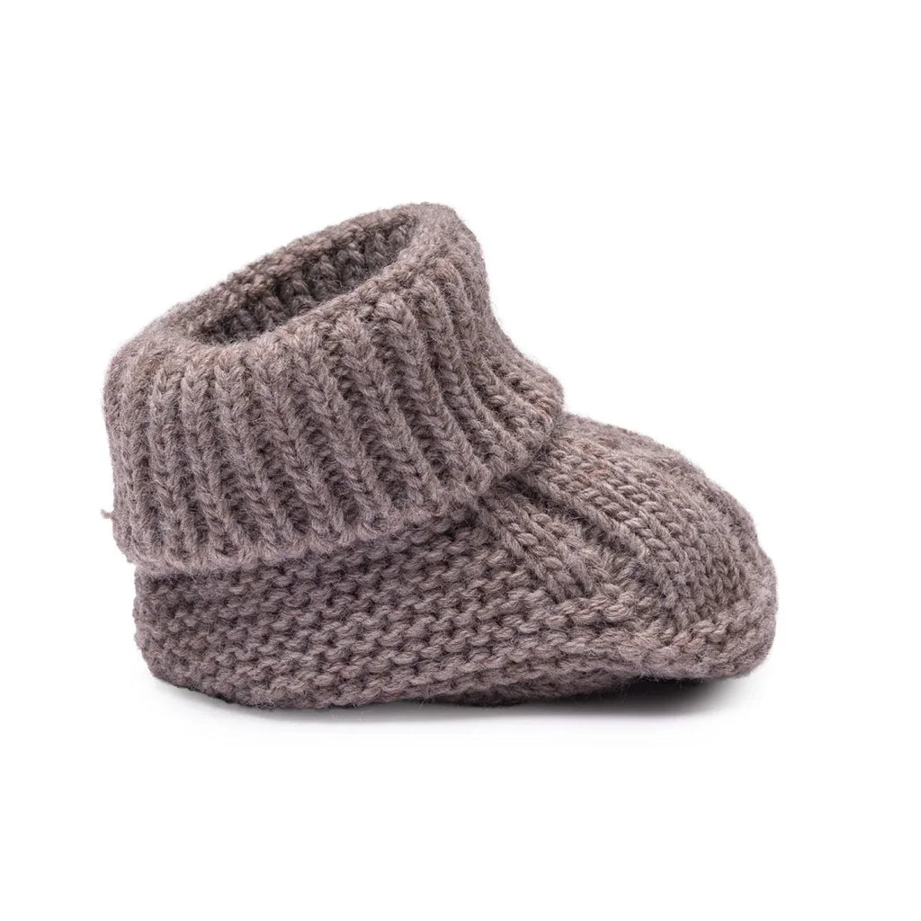 HelloBaby Knitted Baby Booties (One Size) - Brown
