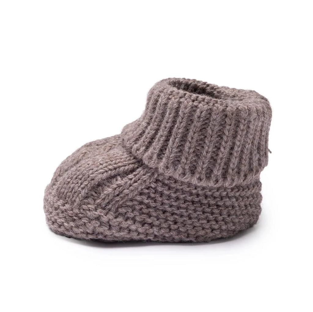 HelloBaby Knitted Baby Booties (One Size) - Brown