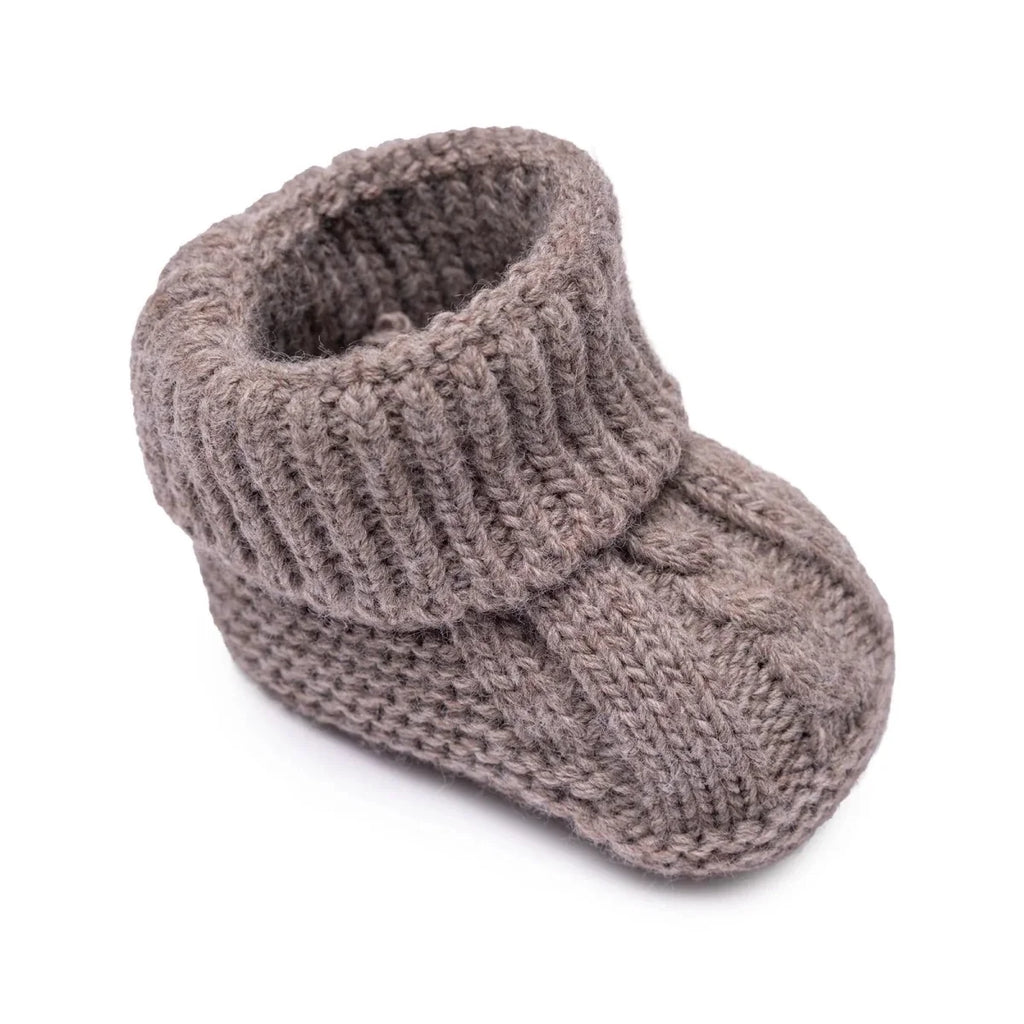 HelloBaby Knitted Baby Booties (One Size) - Brown