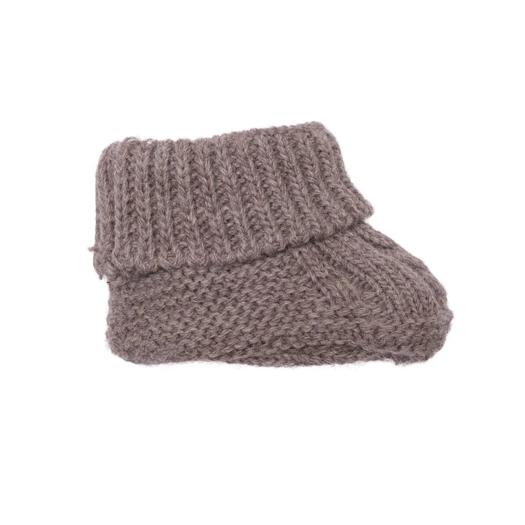 HelloBaby Knitted Baby Booties (One Size) - Brown