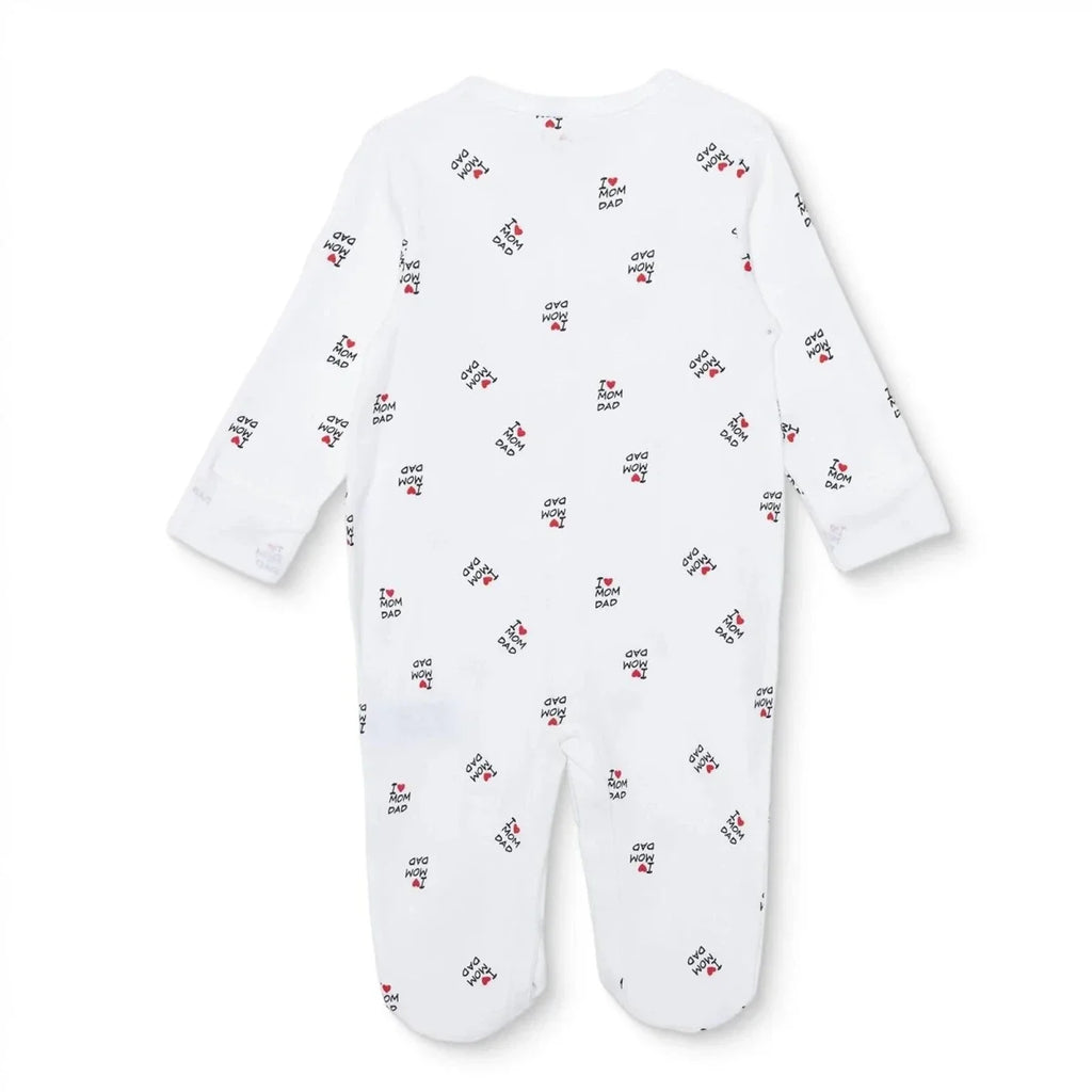 HelloBaby Slogan Print Long Sleeve Footed Baby Sleepsuit (Newborn to 6-9 Months)