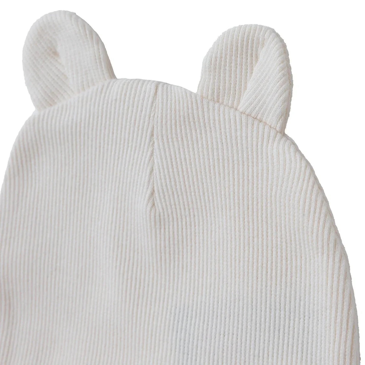HelloBaby Slogan Print Ribbed Baby Hat (Newborn) - Ecru