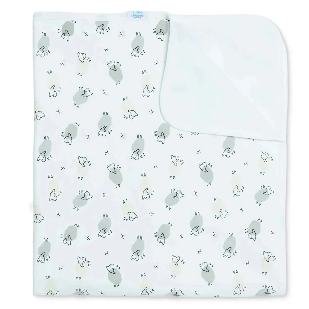 Little Dreams Animal Print Jersey Baby Blanket (80 x 90 cm)