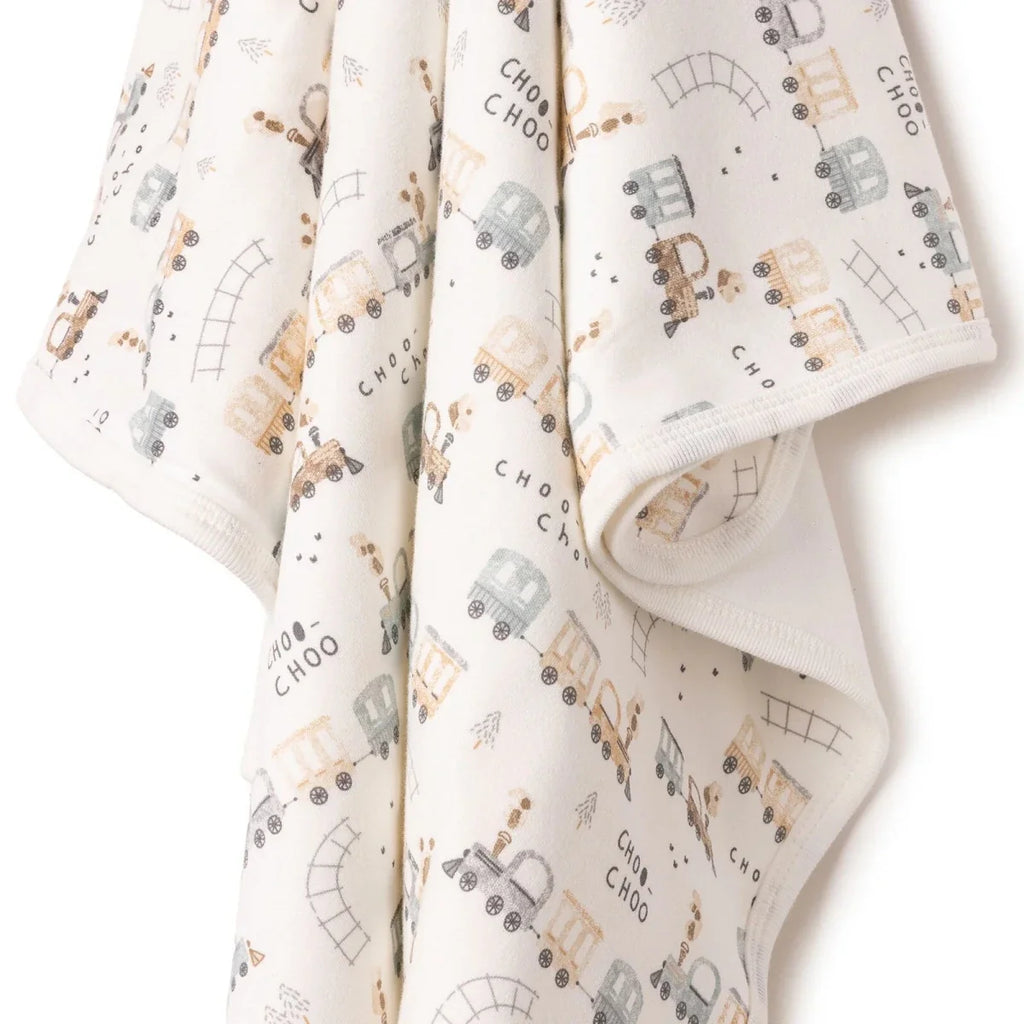 Little Dreams Vehicle Print Jersey Baby Blanket (80 x 90 cm)