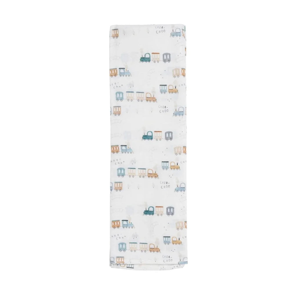 Little Dreams Vehicle Print Muslin Baby Blanket (100 x 110 cm)