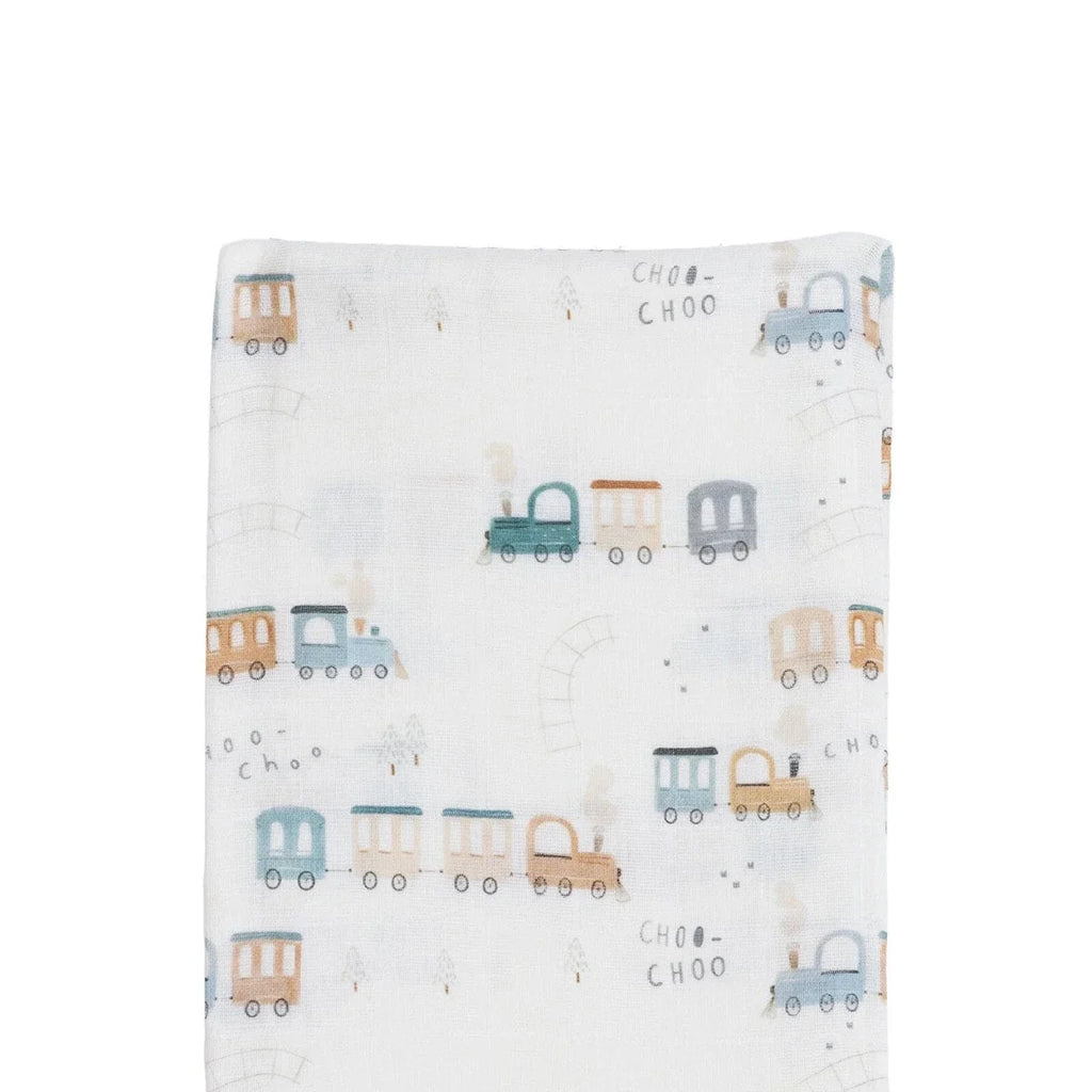 Little Dreams Vehicle Print Muslin Baby Blanket (100 x 110 cm)