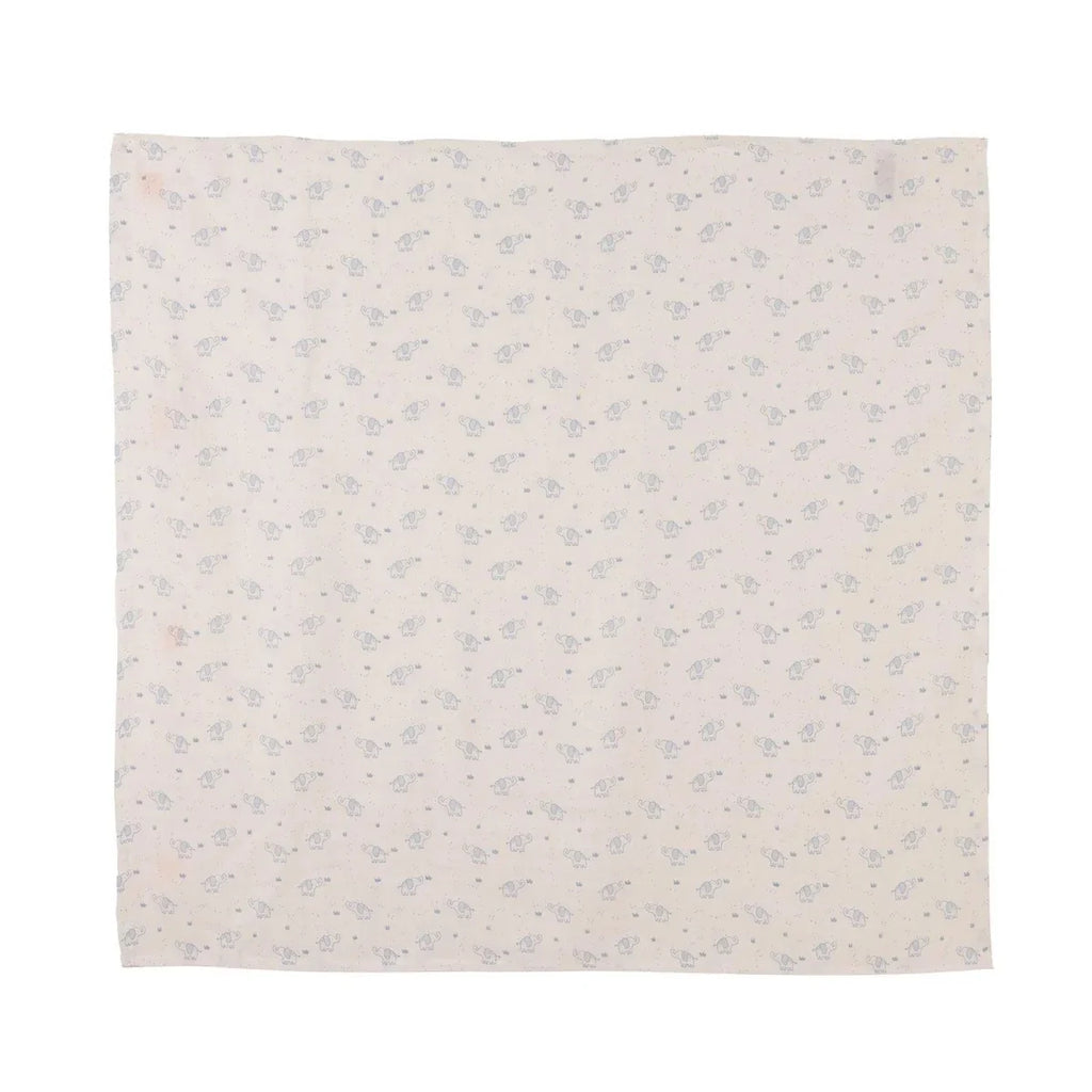 Little Dreams Elephant Print Muslin Baby Blanket (100 x 110 cm)