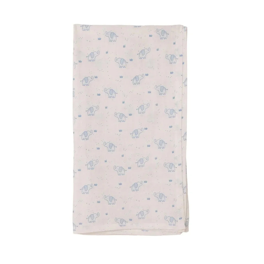 Little Dreams Elephant Print Muslin Baby Blanket (100 x 110 cm)