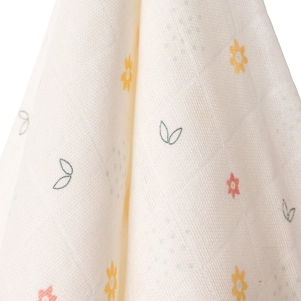 Little Dreams Floral Print Muslin Baby Blanket (100 x 110 cm)