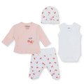Tiffany 4 Piece Cherry Print Premature Baby Hospital Bag Set