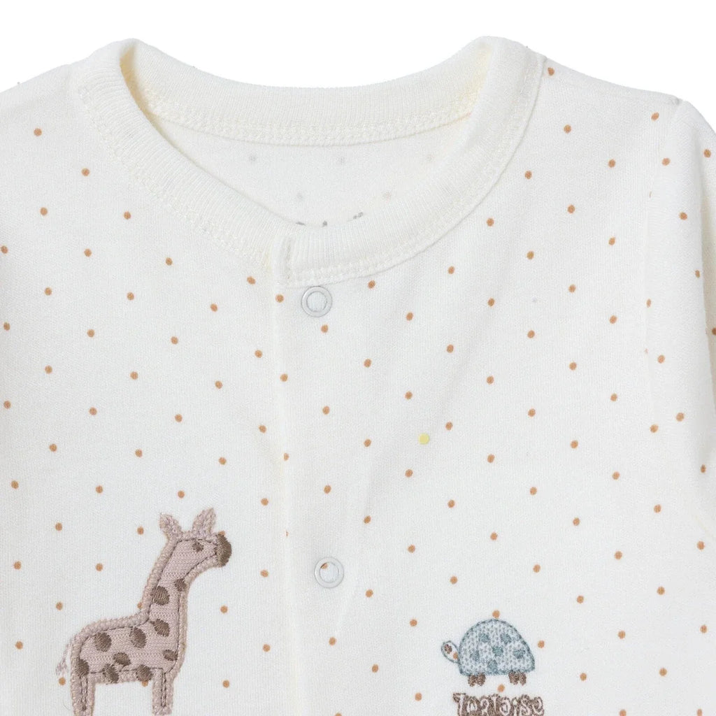 Bebetto Crew Neck Long Sleeve Baby Sleepsuit with Feet (Newborn to 6-9 Months)