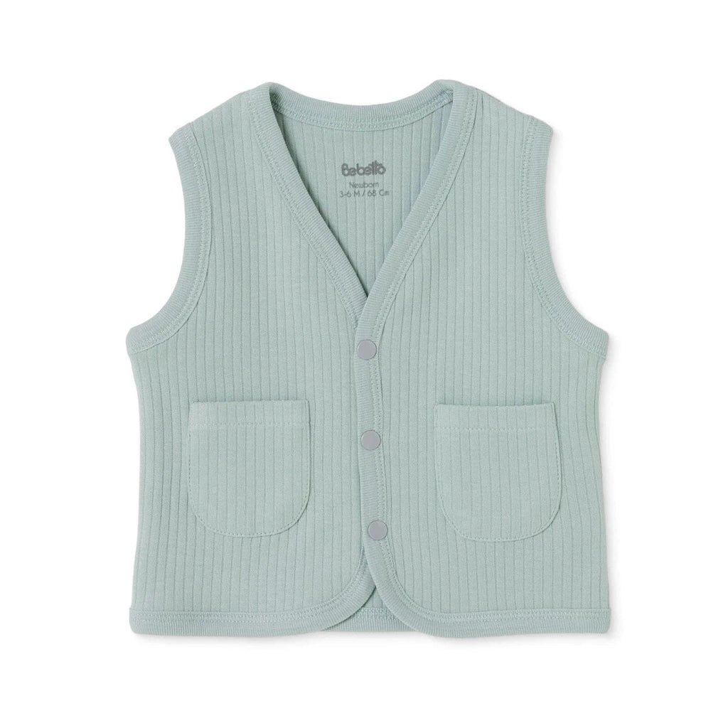 Bebetto Pocket V Neck Animal Print Baby Gilet (1-3 Months to 12 Months)