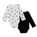 HelloBaby 2 Pack Ball Print Long Sleeve Baby Bodysuits (1-3 Months to 2-3 Years)