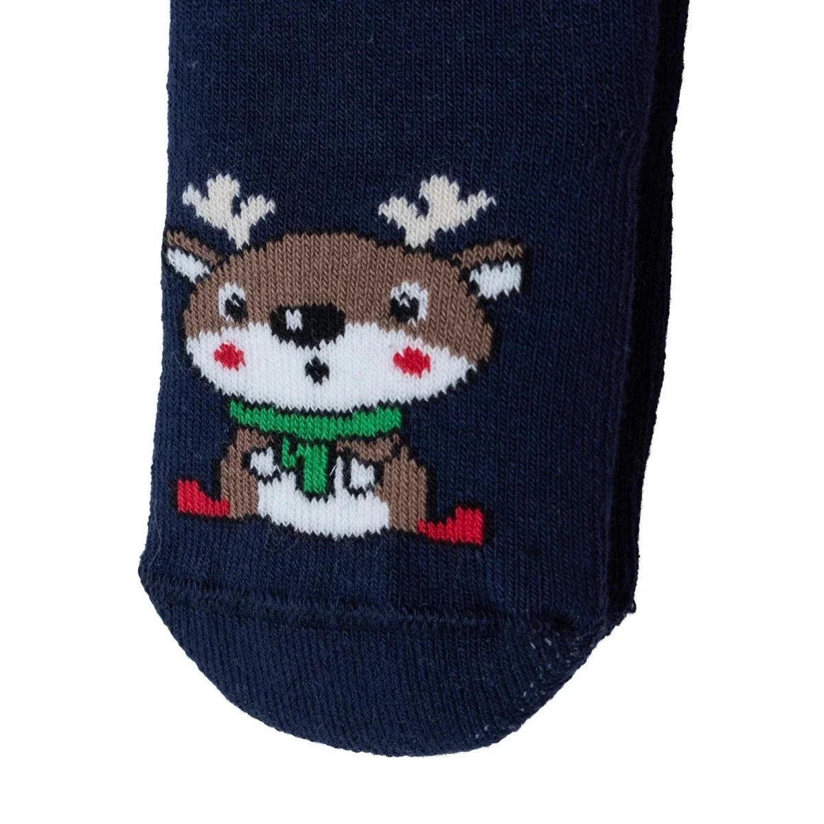 HelloBaby 3 Pack Reindeer Print Towelling Baby Socks (Newborn to 2-3 Years) - Red