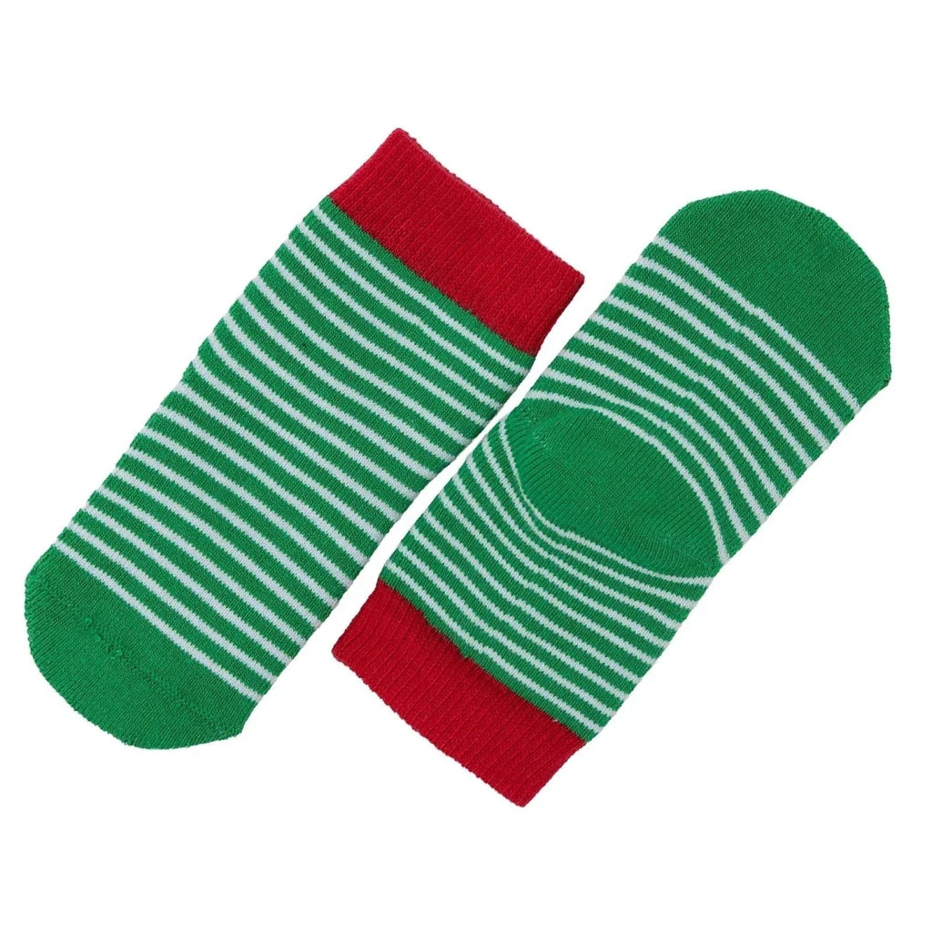 HelloBaby 3 Pack Reindeer Print Towelling Baby Socks (Newborn to 2-3 Years) - Red