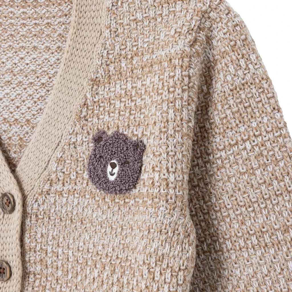 HelloBaby Buttoned V-Neck Knitted Baby Cardigan (6-9 Months to 4-5 Years)