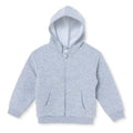 HelloBaby Brushed Back Zip-Through Baby Hoodie with Pockets (6-9 Months to 2-3 Years) - Grey Melange