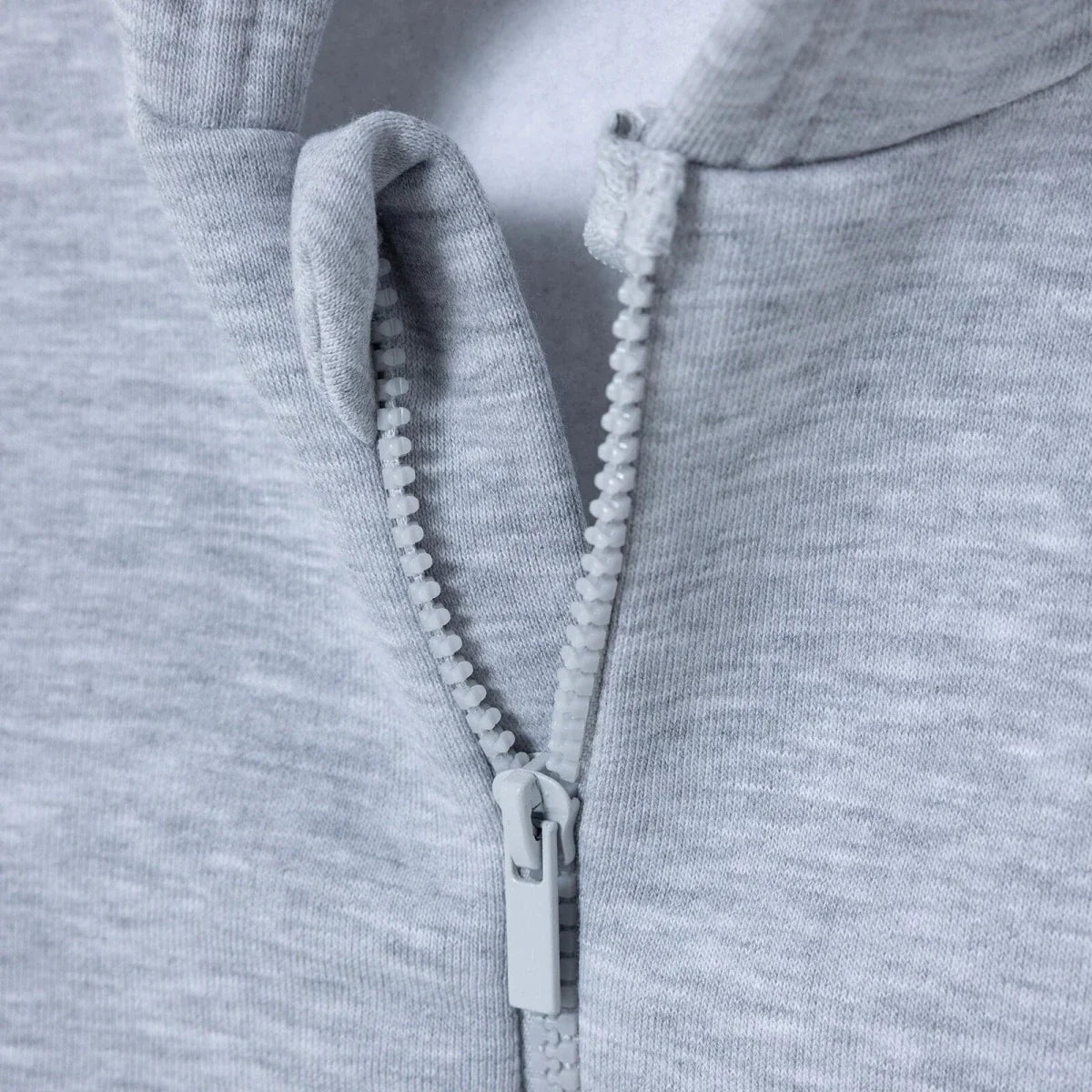 HelloBaby Brushed Back Zip-Through Baby Hoodie with Pockets (6-9 Months to 2-3 Years) - Grey Melange