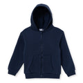 HelloBaby Brushed Back Zip-Through Baby Hoodie with Pockets (6-9 Months to 2-3 Years) - Navy Blue