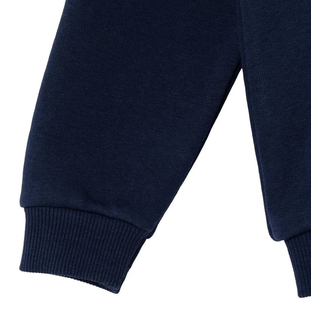 HelloBaby Brushed Back Zip-Through Baby Hoodie with Pockets (6-9 Months to 2-3 Years) - Navy Blue